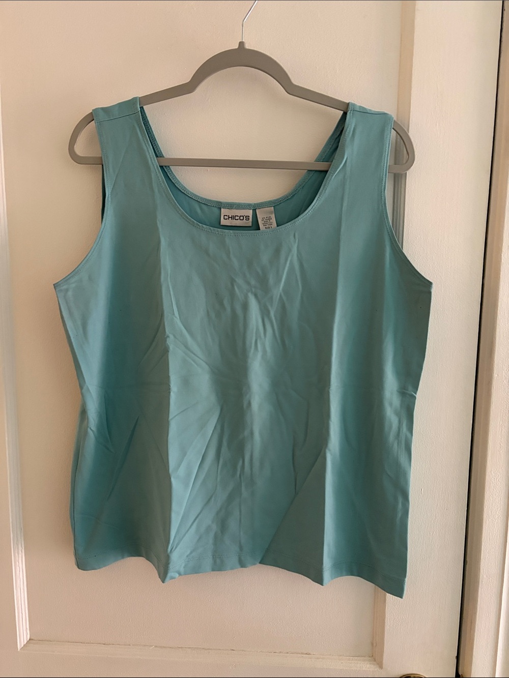 Chico's Teal Scoop Neck Sleeveless Tank